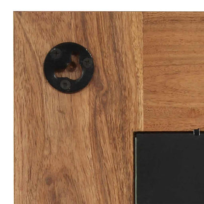 vidaXL Mirror | Brown | Solid acacia wood, glass, powder-coated steel | Medium 6