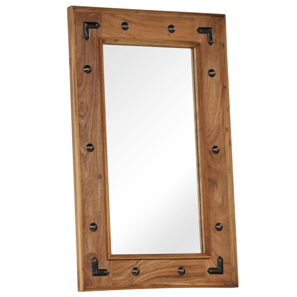 Mirror Solid Acacia Wood 50 x 80 cm