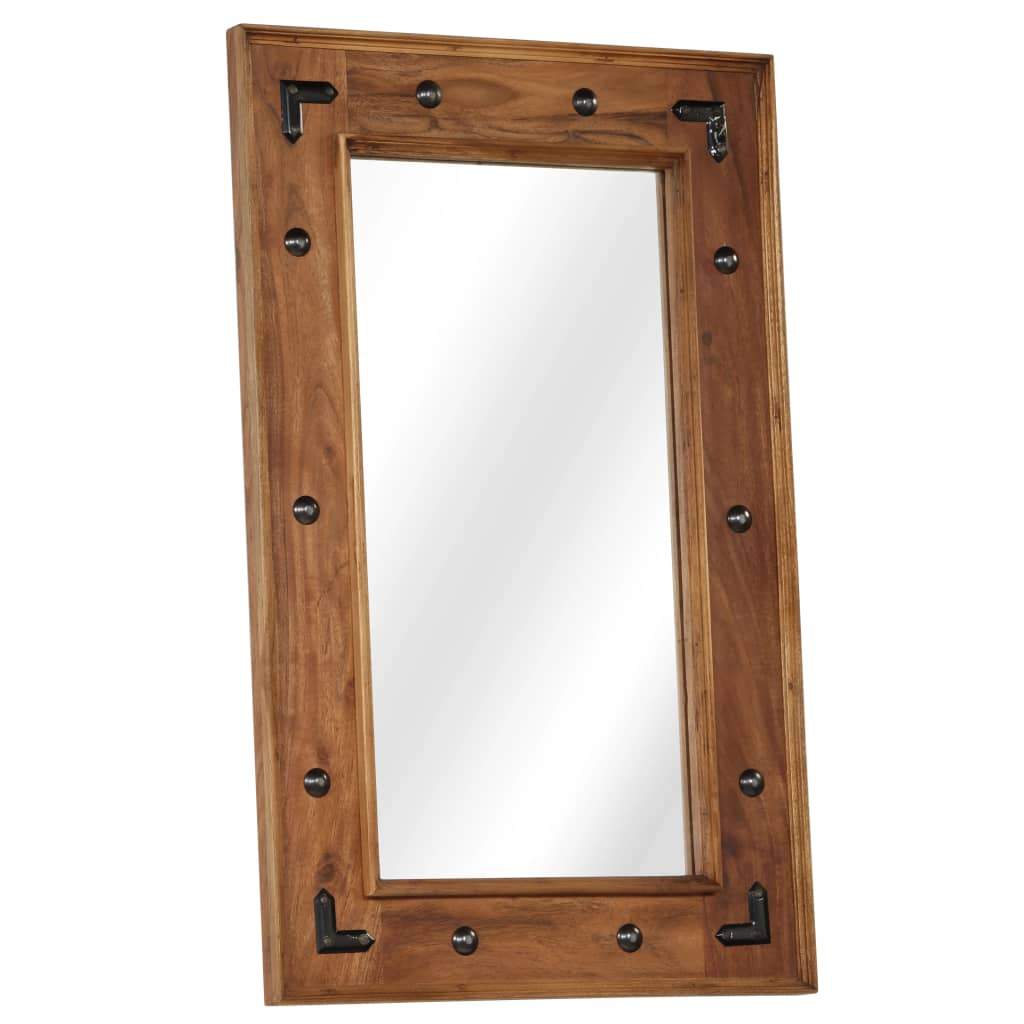 246308 vidaXL Mirror Solid Acacia Wood 50x80 cm 4