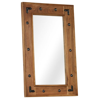 246308 vidaXL Mirror Solid Acacia Wood 50x80 cm 5