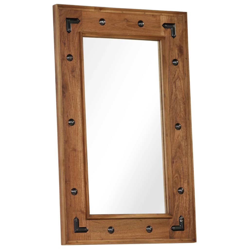 246308 vidaXL Mirror Solid Acacia Wood 50x80 cm 6
