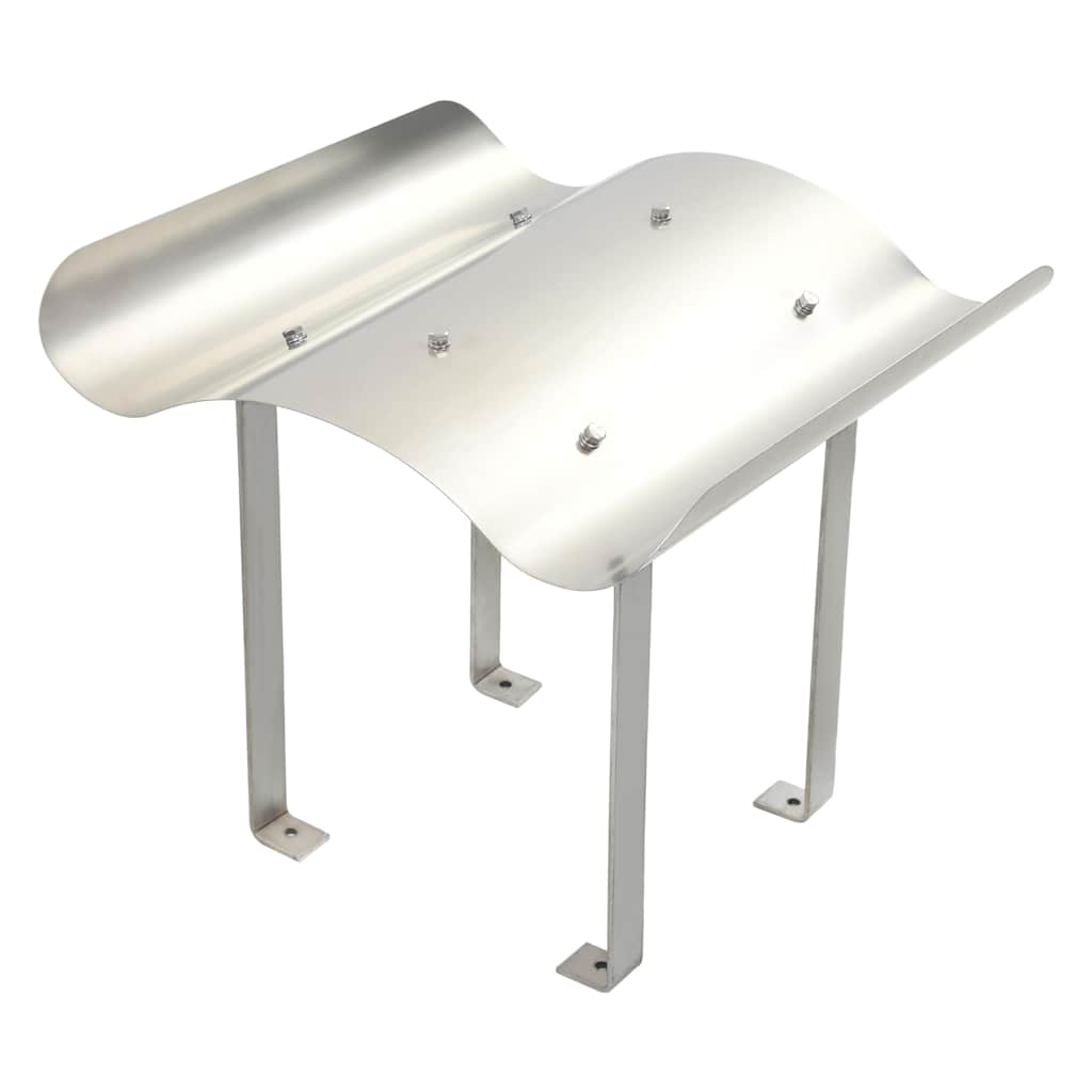 The chimney cowl showing its curved top and four angled legs with mounting plates