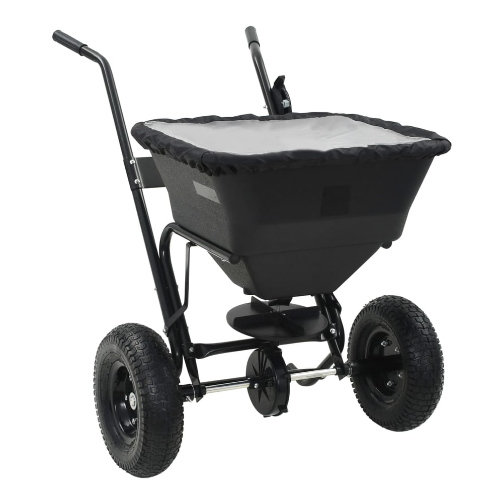 Spreader Black 82 x 46 x 75 cm PVC and Steel Push spreader-45 L