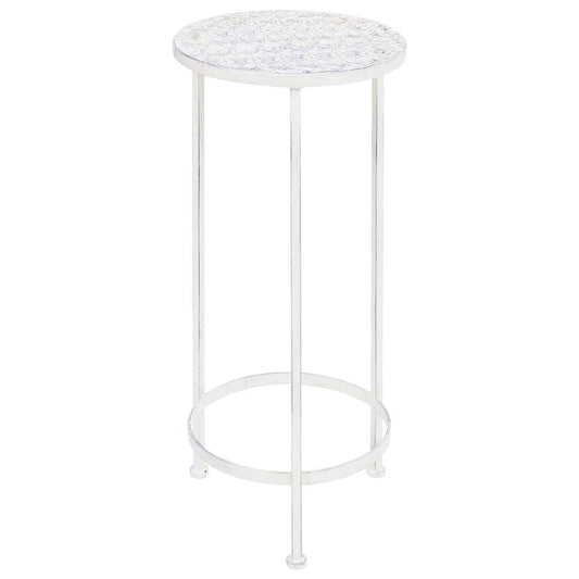vidaXL Plant Stand Set 3 Pieces Vintage Style Metal Antique White 2