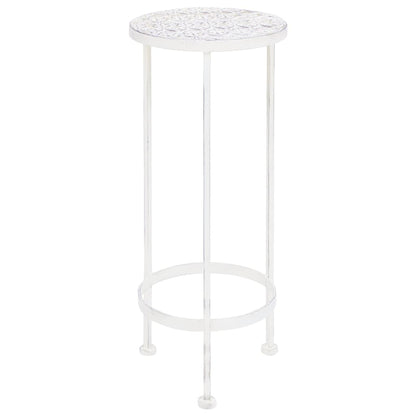 vidaXL Plant Stand Set 3 Pieces Vintage Style Metal Antique White 3