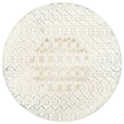 vidaXL Table | White | Metal | Small | Bistro Table | Round | Vintage 2