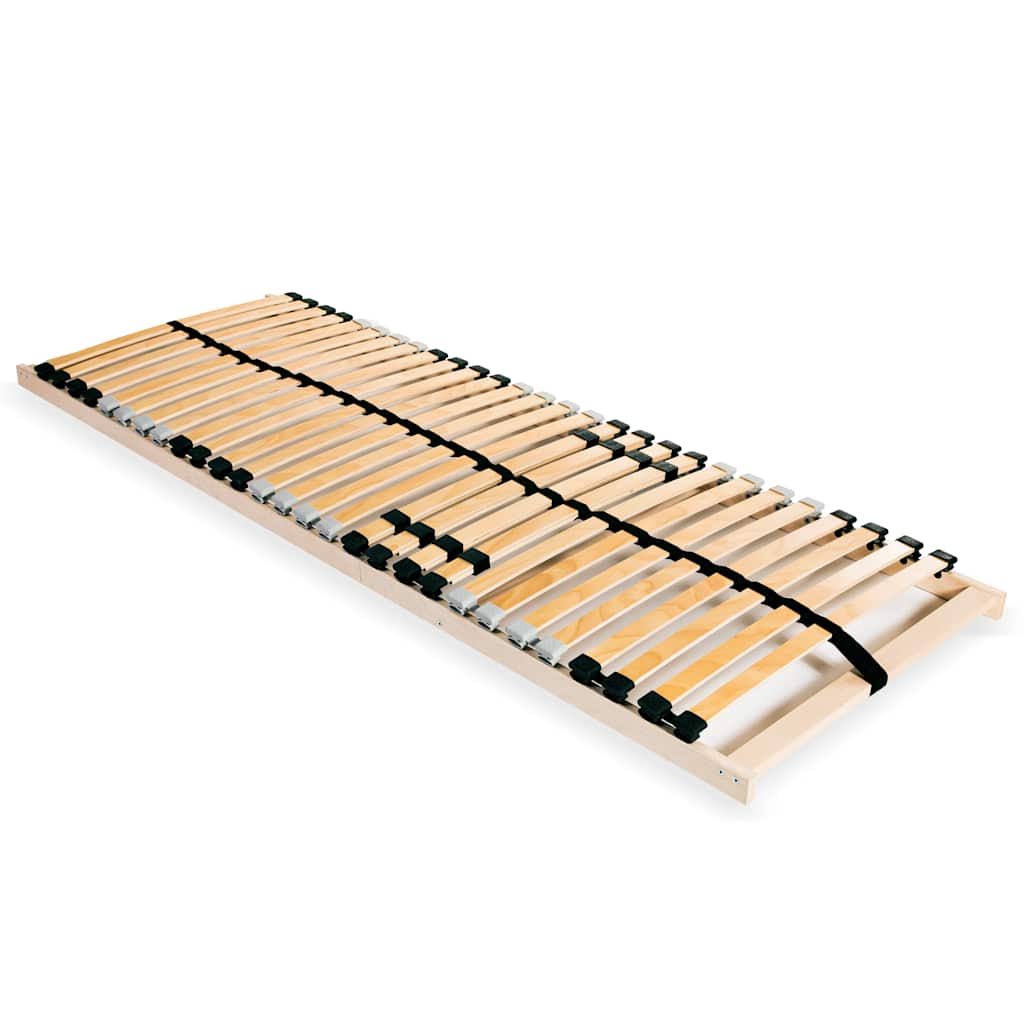 vidaXL Slatted Bed Base without Mattress with 28 Slats 7 Zones 90x200 cm 1