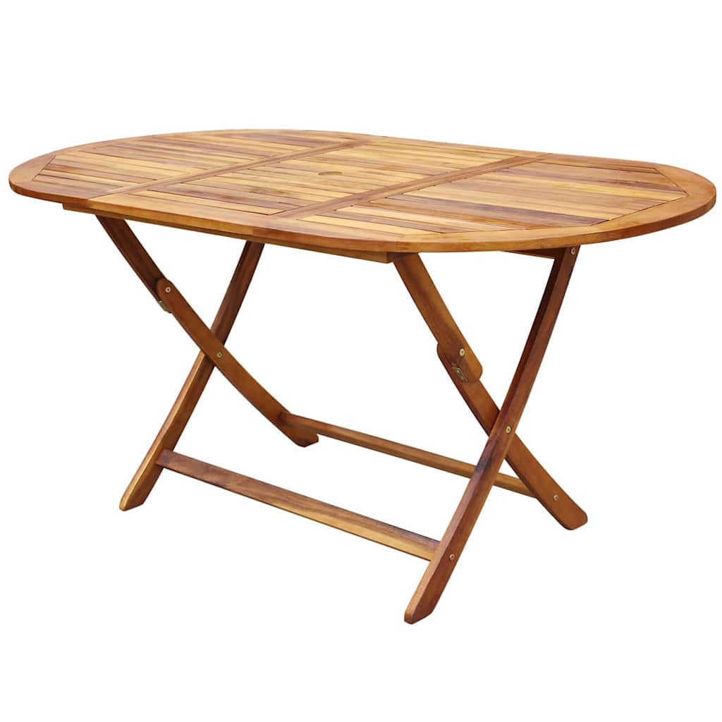 vidaXL Outdoor Dining Set 7 pcs Brown Solid eucalyptus wood 3