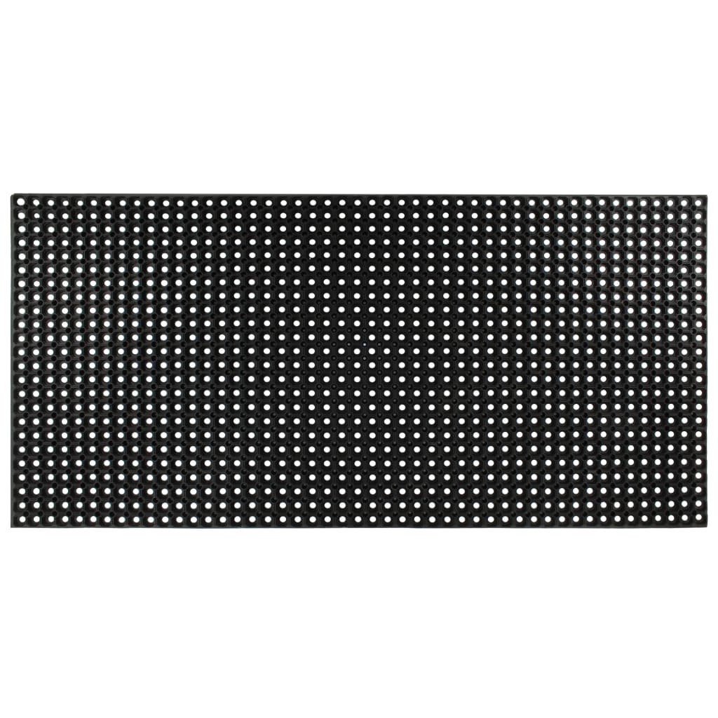 vidaXL Doormat | Black | 100% rubber | 100 x 150 cm | Non-slip 1