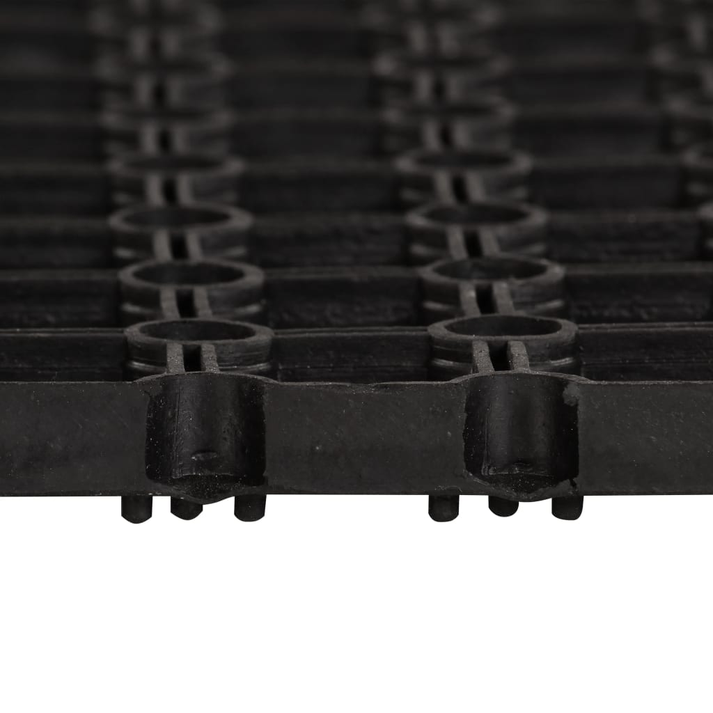 vidaXL Doormat | Black | 100% rubber | 100 x 150 cm | Non-slip 2