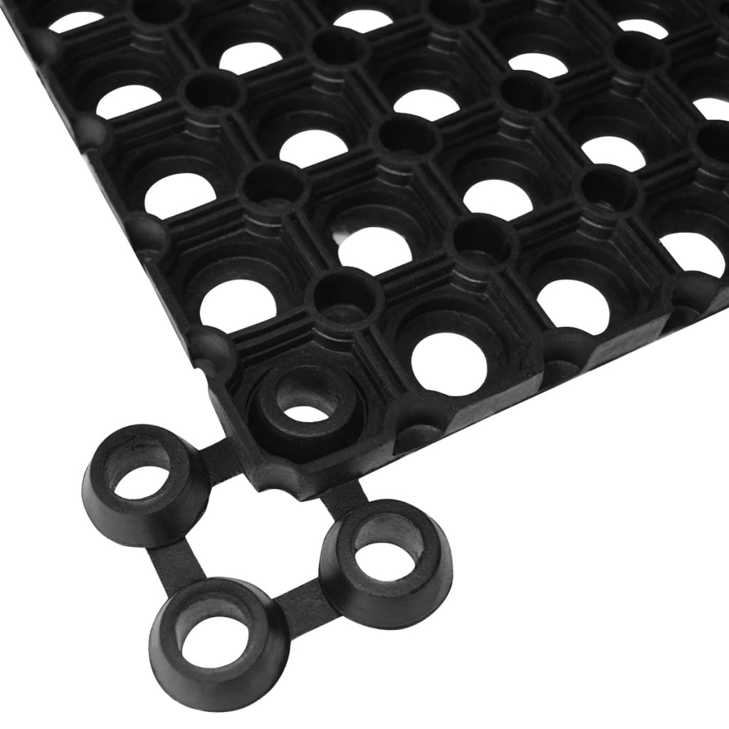 vidaXL Doormat | Black | 100% rubber | 100 x 150 cm | Non-slip 5