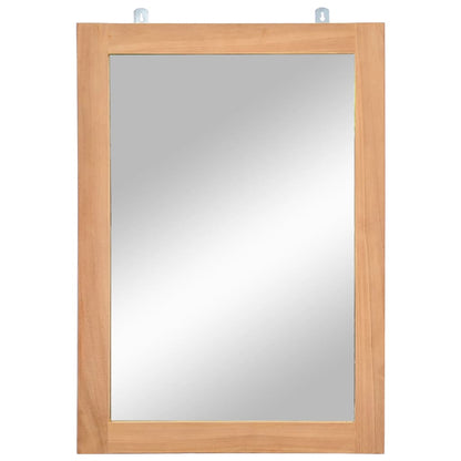 vidaXL Mirror | Natural wood | Solid teak wood and glass | 50x70 cm 1