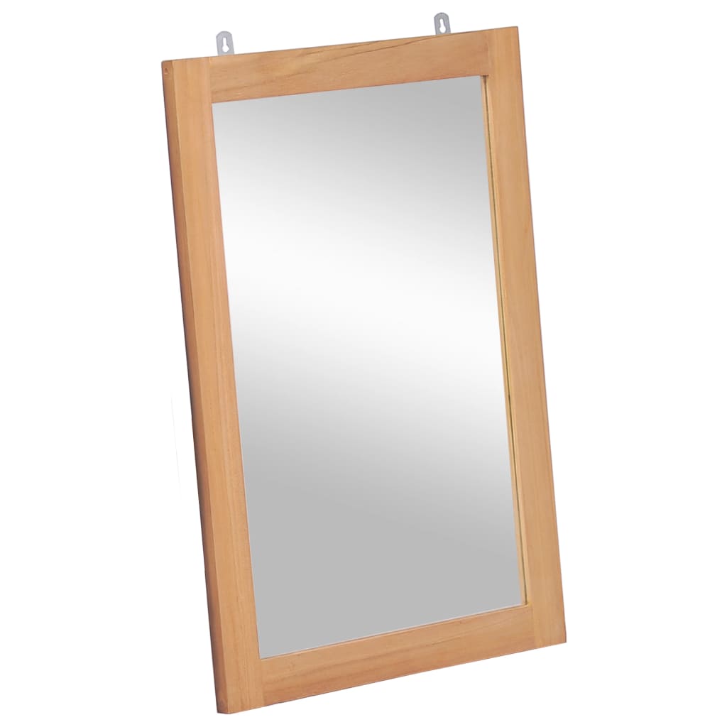 vidaXL Mirror | Natural wood | Solid teak wood and glass | 50x70 cm 2
