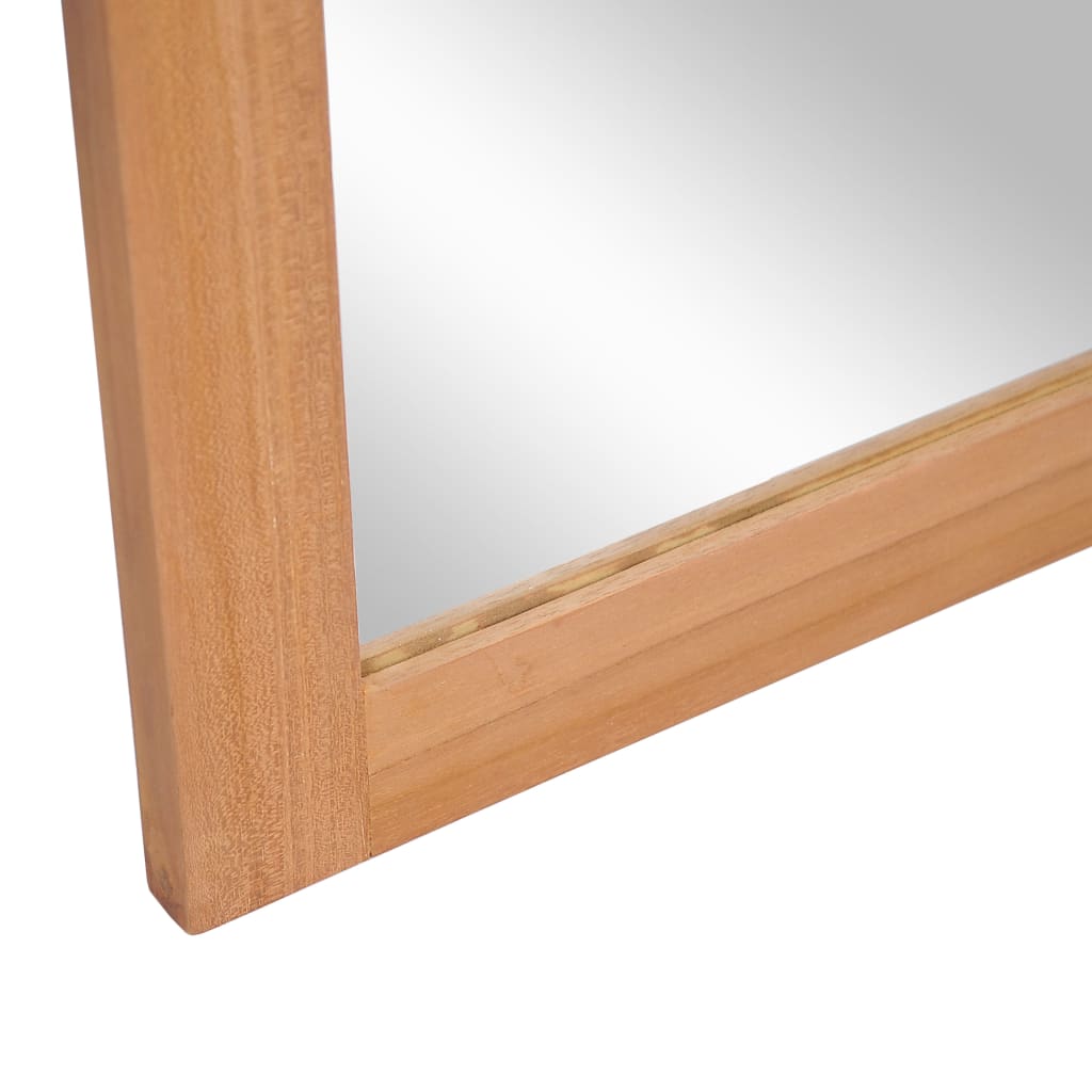vidaXL Mirror | Natural wood | Solid teak wood and glass | 50x70 cm 4