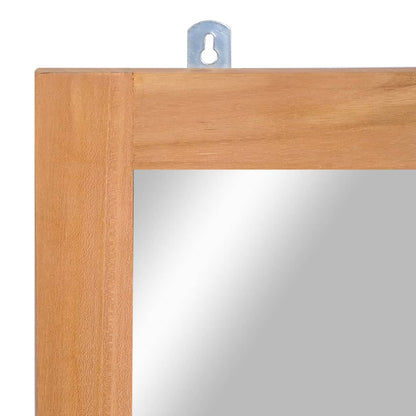 vidaXL Mirror | Natural wood | Solid teak wood and glass | 50x70 cm 5
