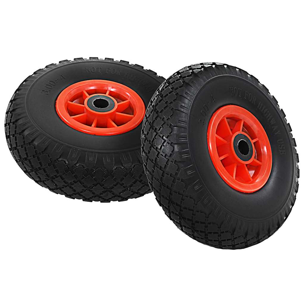 vidaXL Sack Truck Wheels 4 pcs Solid PU 3.00-4 (260x85) 2