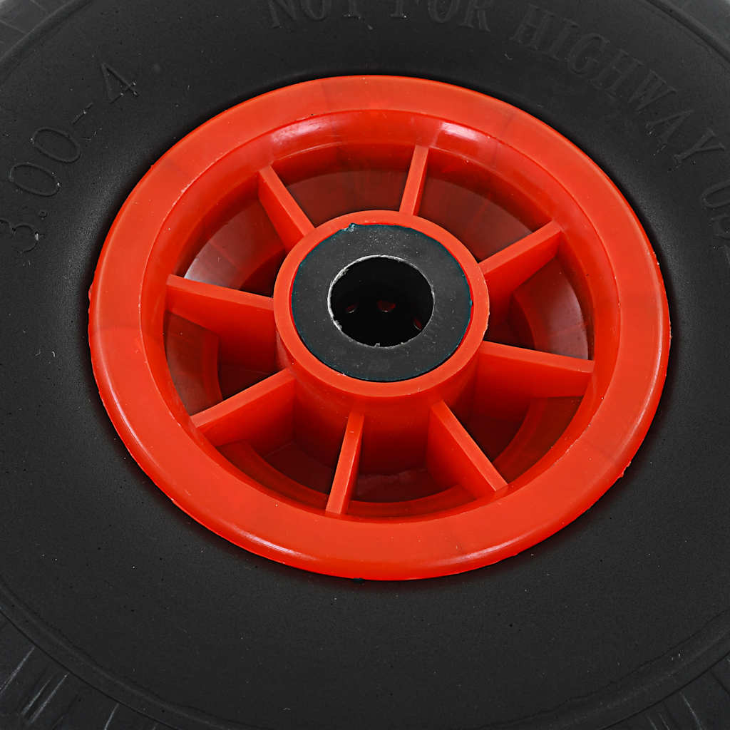 vidaXL Sack Truck Wheels 4 pcs Solid PU 3.00-4 (260x85) 5