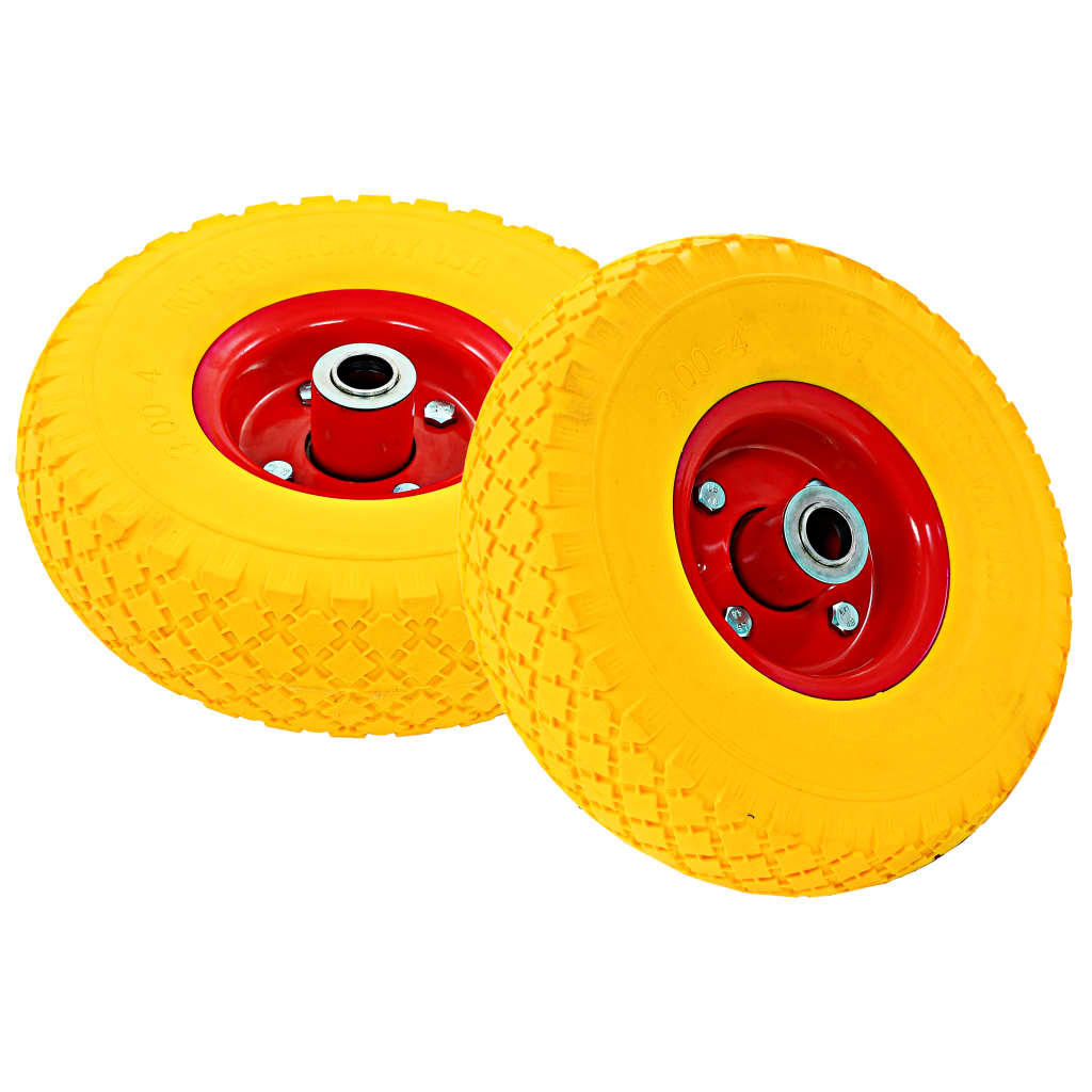 vidaXL Sack Truck Wheels 4 pcs Solid PU 3.00-4 (245x82) 2