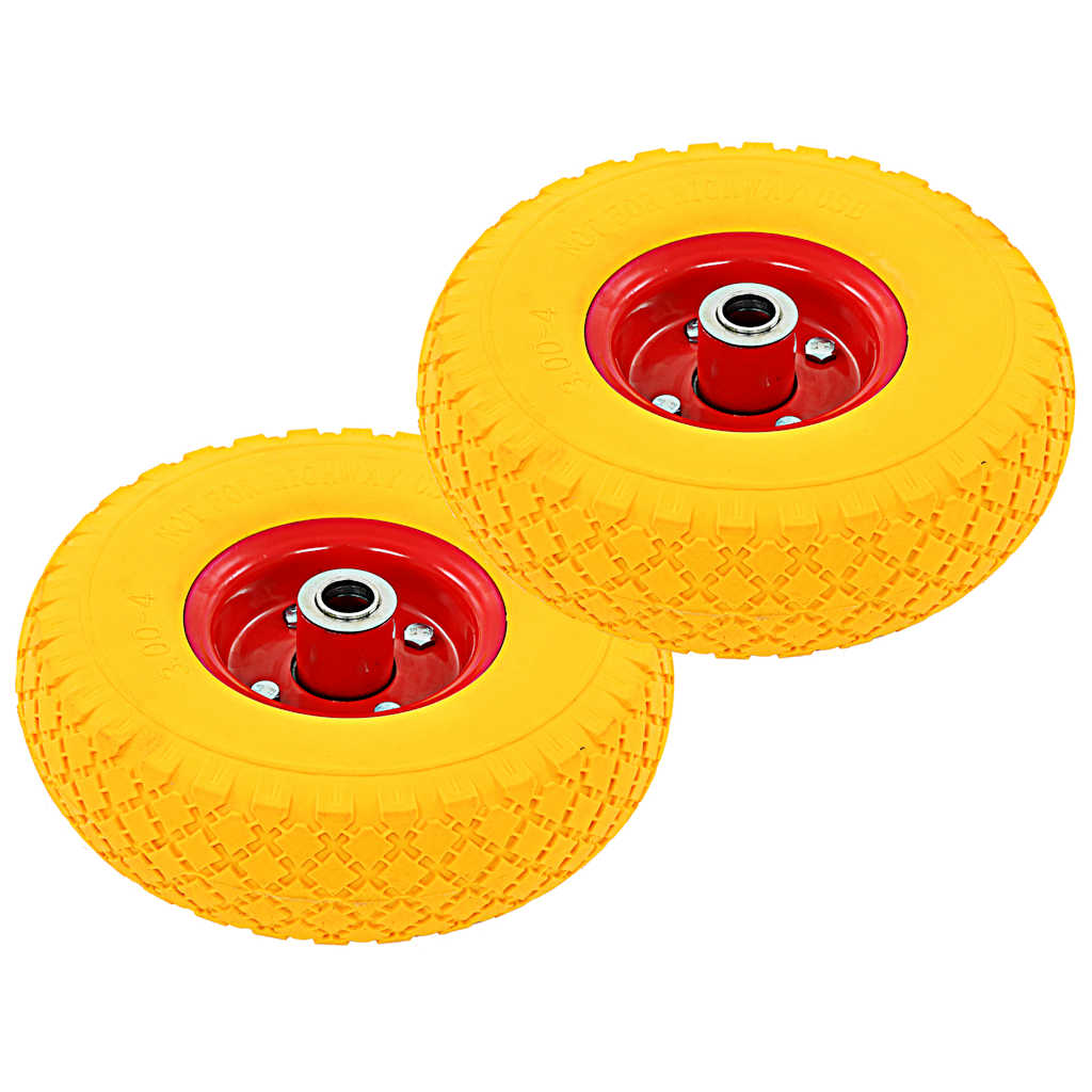 vidaXL Sack Truck Wheels 4 pcs Solid PU 3.00-4 (245x82) 3