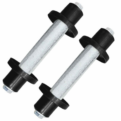 vidaXL Wheelbarrow Wheels 2 pcs with Axles Solid PU 4.00-8 390 mm 6