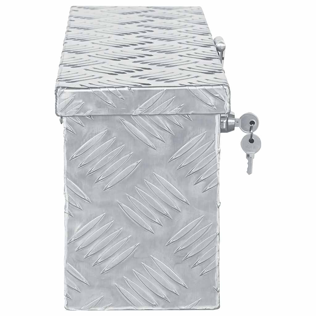 vidaXL Aluminium Box 48.5x14x20 cm Silver 4