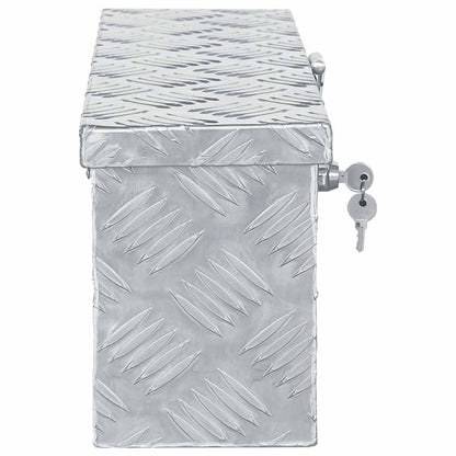 vidaXL Aluminium Box 48.5x14x20 cm Silver 4