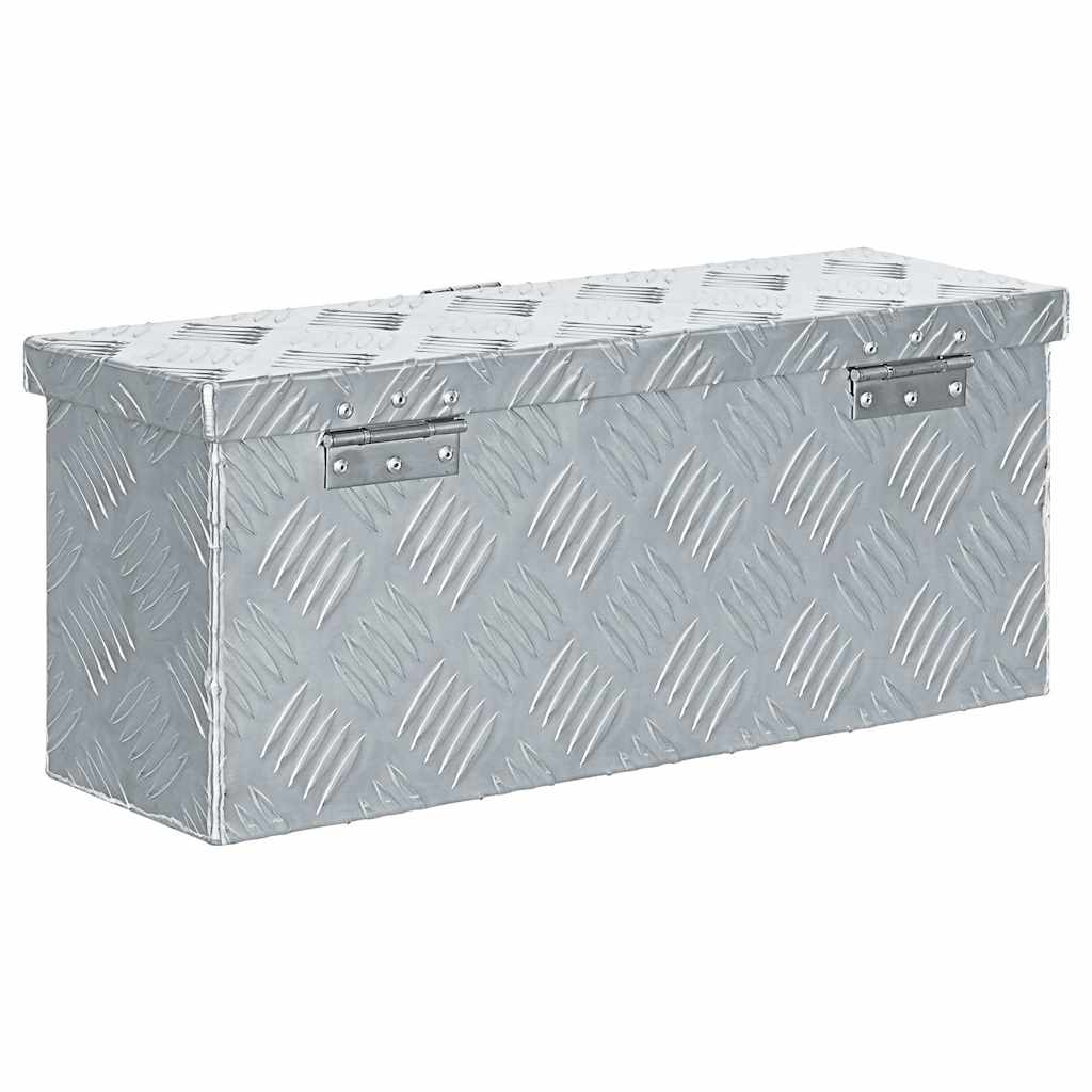 vidaXL Aluminium Box 48.5x14x20 cm Silver 5