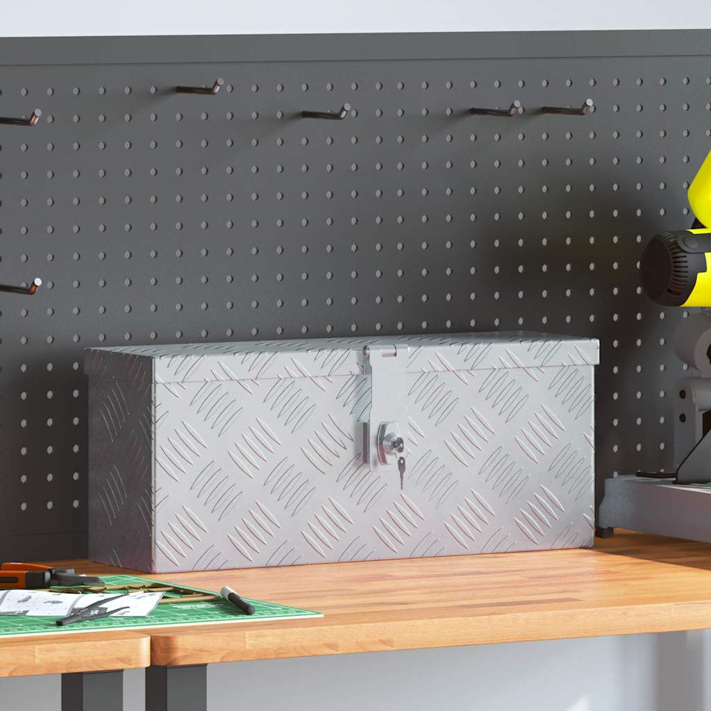 vidaXL Aluminium Box 48.5x14x20 cm Silver 1