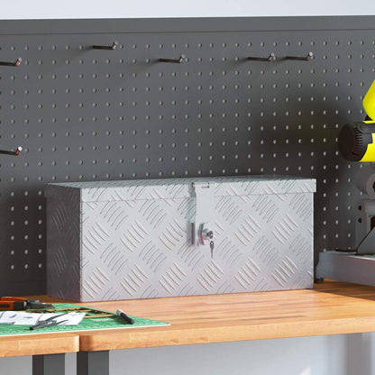 vidaXL Aluminium Box 48.5x14x20 cm Silver 1