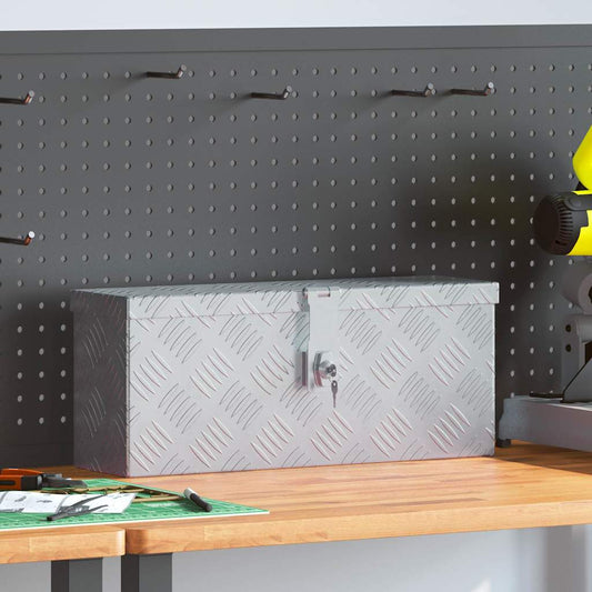 vidaXL Aluminium Box 48.5x14x20 cm Silver 1