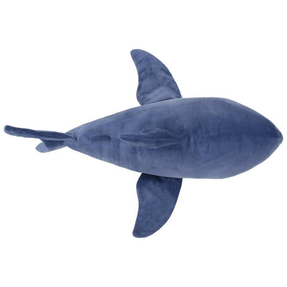 vidaXL White Shark Cuddly Toy Plush Blue and White 4