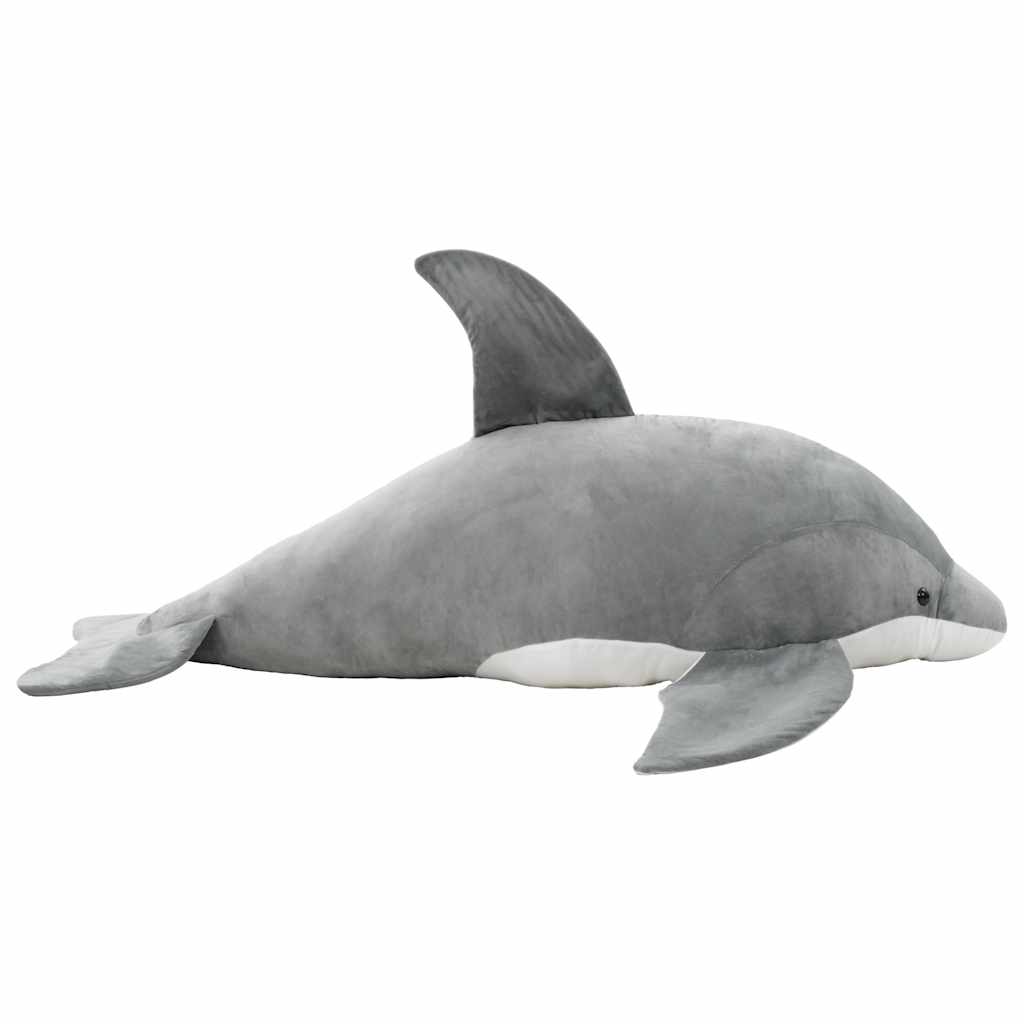 vidaXL Dolphin Cuddly Toy Plush Grey 1