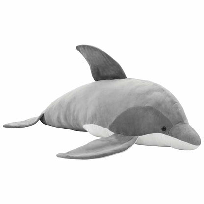 vidaXL Dolphin Cuddly Toy Plush Grey 2
