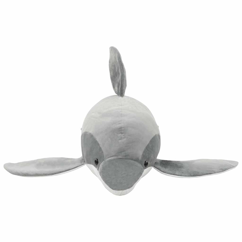 vidaXL Dolphin Cuddly Toy Plush Grey 3