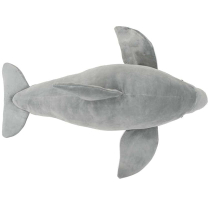 vidaXL Dolphin Cuddly Toy Plush Grey 4