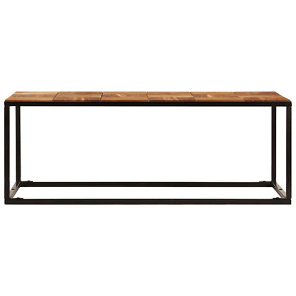 vidaXL Coffee Table | Brown and Black | Solid Acacia Wood and Steel | Standard 3