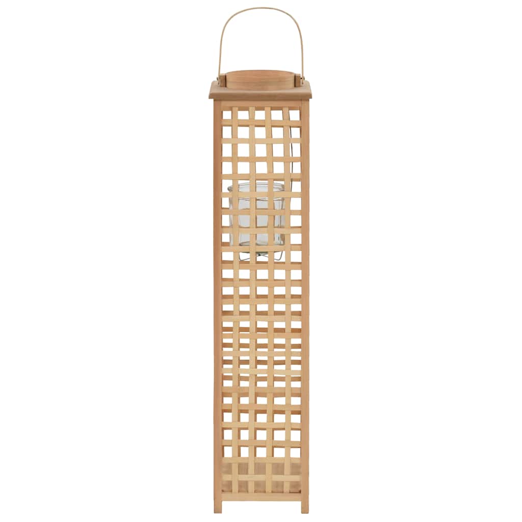 vidaXL Hanging Candle Lantern Holder Bamboo Natural 2
