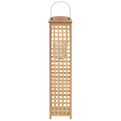 vidaXL Hanging Candle Lantern Holder Bamboo Natural 2