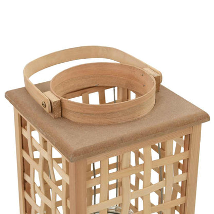 vidaXL Hanging Candle Lantern Holder Bamboo Natural 3