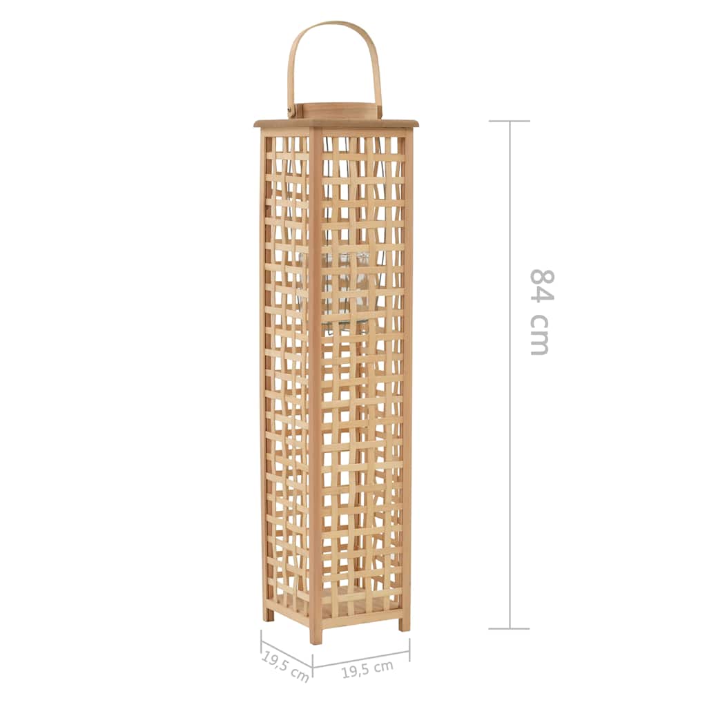 vidaXL Hanging Candle Lantern Holder Bamboo Natural 5