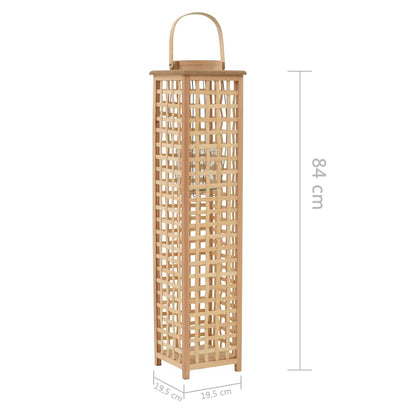 vidaXL Hanging Candle Lantern Holder Bamboo Natural 5