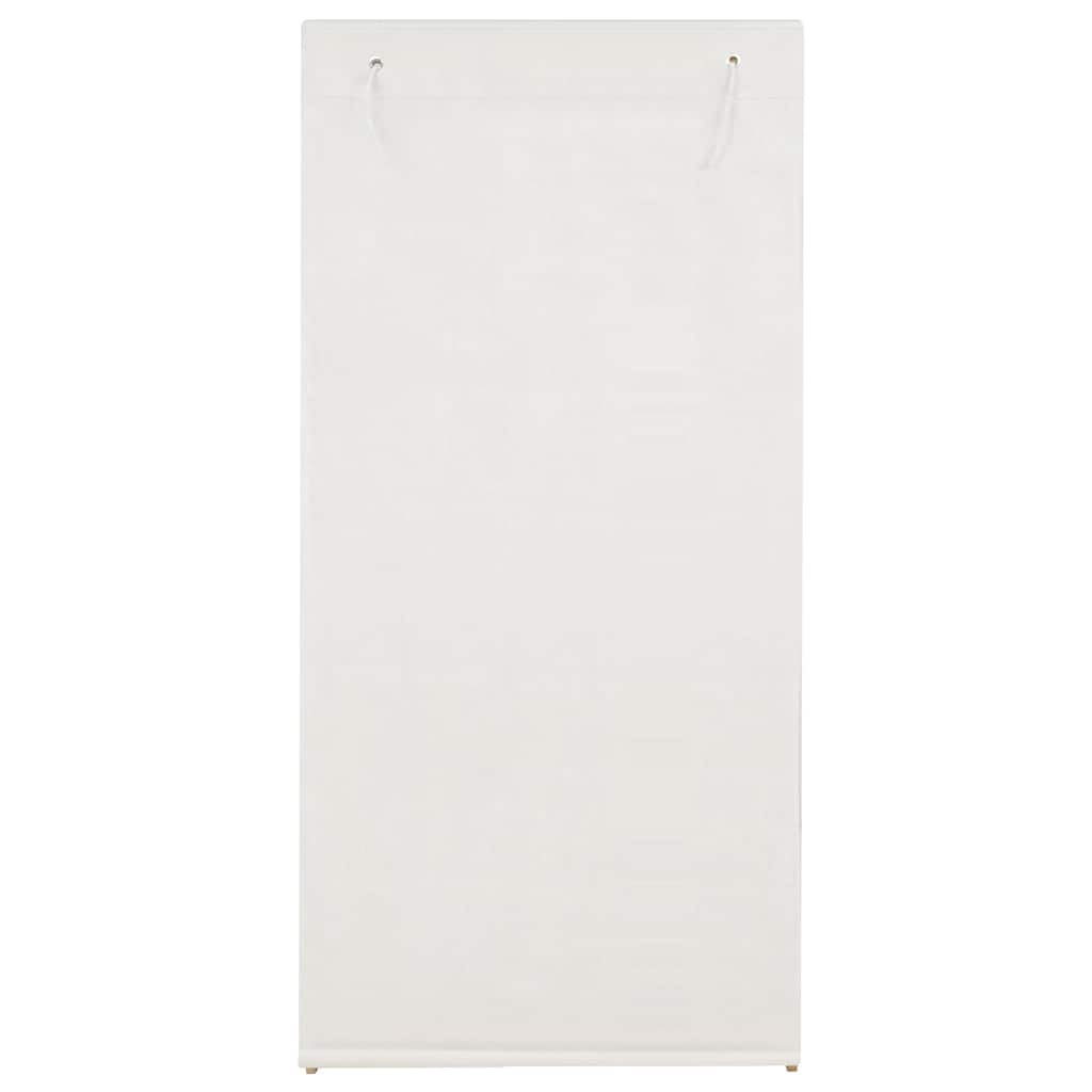 vidaXL Wardrobe | White | Solid fir wood and fabric | 79x40x170 cm 3