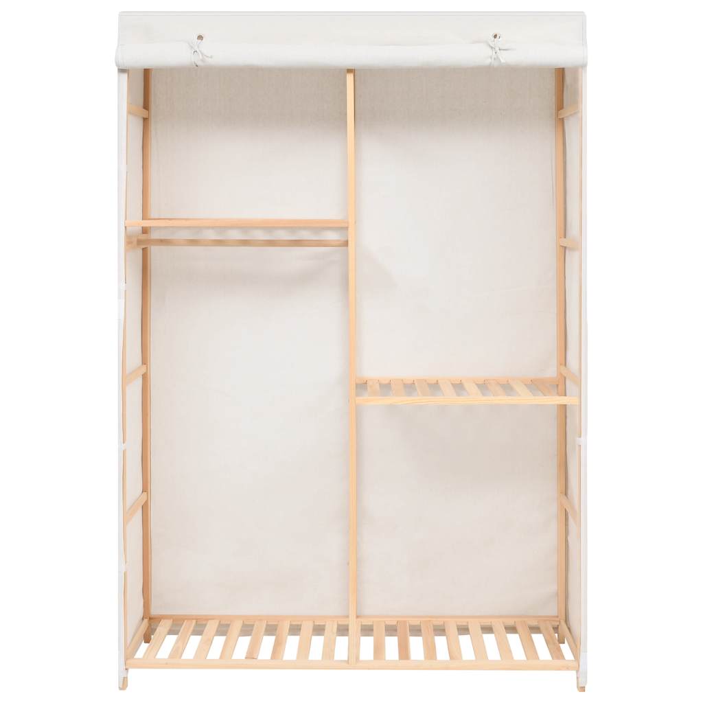 vidaXL Wardrobe | White | Solid fir wood | 110x40x170 cm | Wardrobe 2