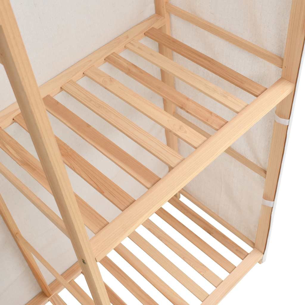 vidaXL Wardrobe | White | Solid fir wood | 110x40x170 cm | Wardrobe 5