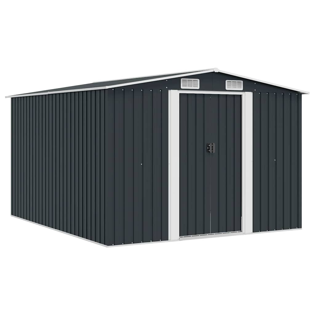 vidaXL Garden Shed 257x298x178 cm Metal Anthracite 1