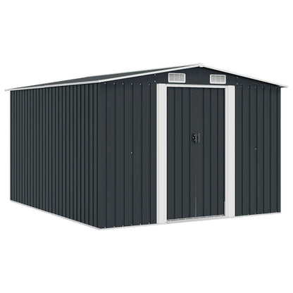 vidaXL Garden Shed 257x298x178 cm Metal Anthracite 1