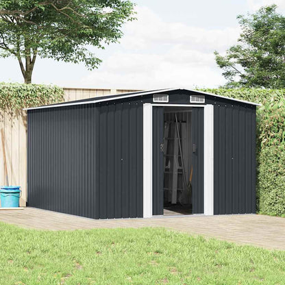 vidaXL Garden Shed 257x298x178 cm Metal Anthracite 2