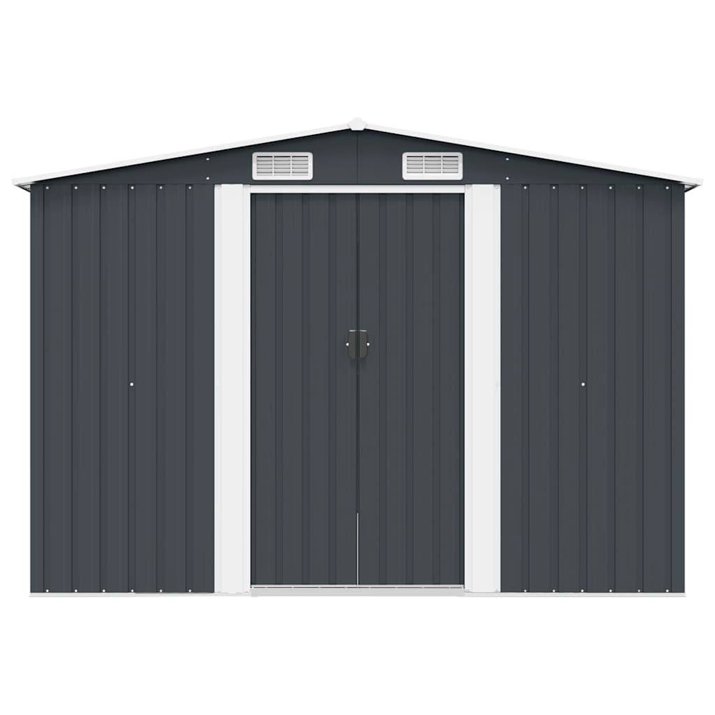 vidaXL Garden Shed 257x298x178 cm Metal Anthracite 5