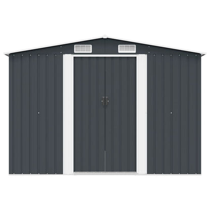 vidaXL Garden Shed 257x298x178 cm Metal Anthracite 5