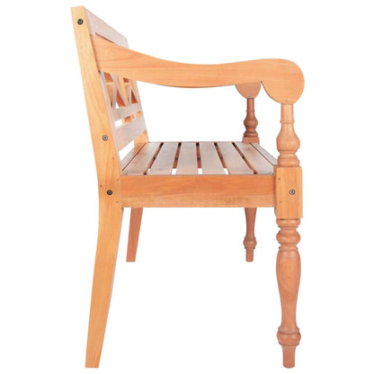 vidaXL Batavia Bench 98 cm Solid Mahogany Wood Light Brown 3